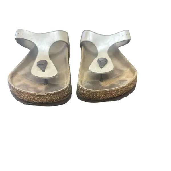 Birkenstock Gizeh Birko-Flor, Pearl White, Size 37US 6.5 - Image 5