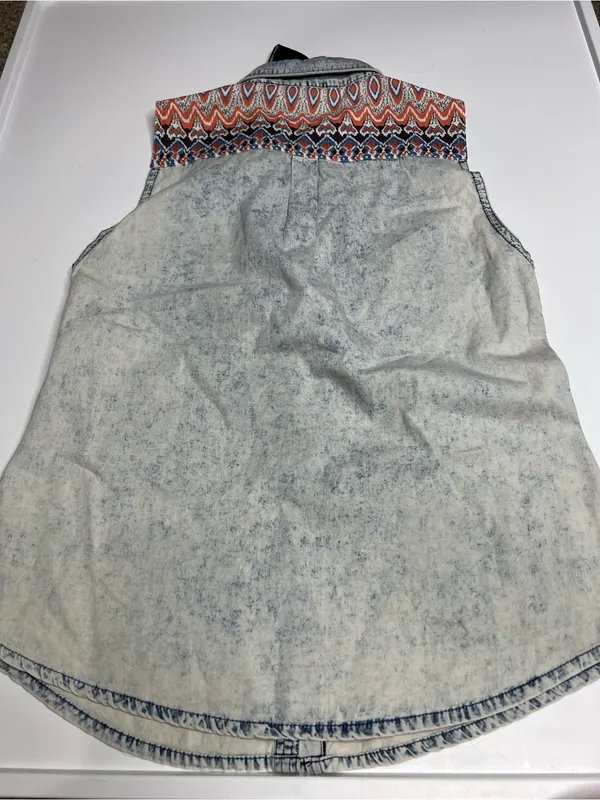 NWT miss me acid wash denim shirt medium - Image 10