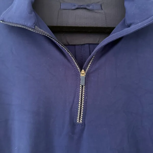 Lululemon Blue Quarter Zip 1/4 Zip Long Sleeve Workout Top‎ - Image 4
