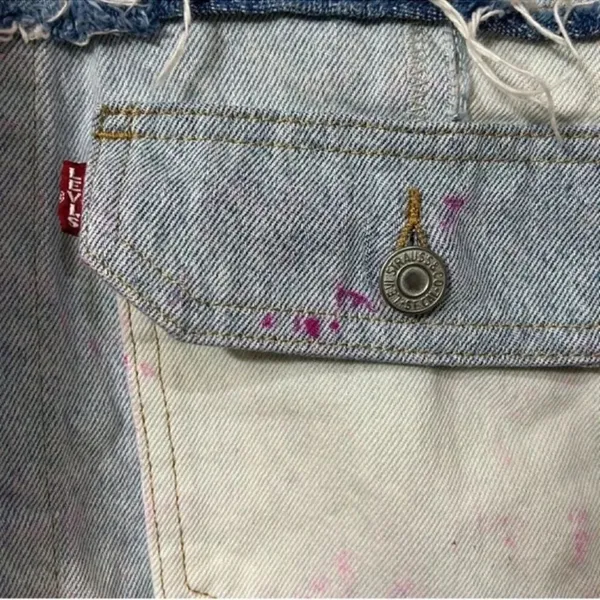 Levi's Light Blue Denim Oversized Jacket(Size XS) - Image 12