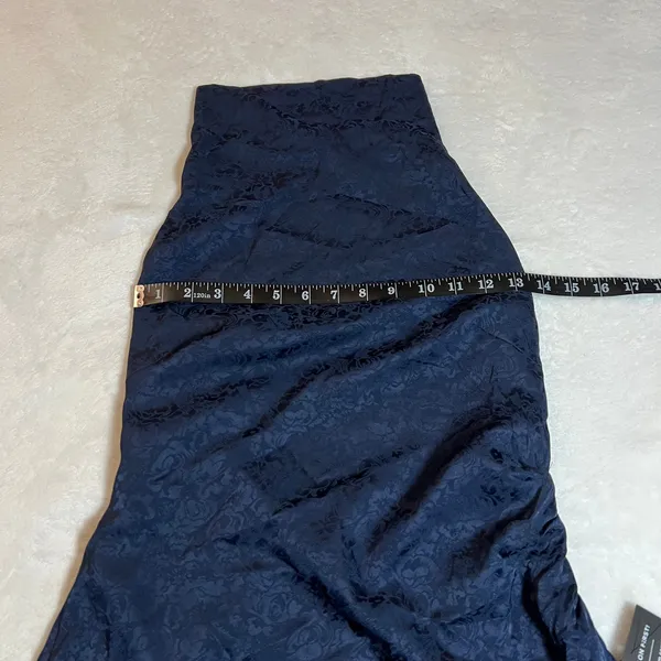 NEW Lulus Simply a Stunner Navy Jacquard Cowl Backless Mini Dress Size S Party - Image 14