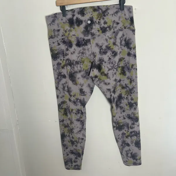 LULULEMON- Align High Rise Pant 28” Radial Tie Dye Mauve Grey Size 16 - Image 4