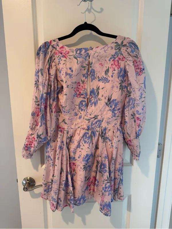 Loveshackfancy Pink Mini Flared Dress | Size 0 - Image 4