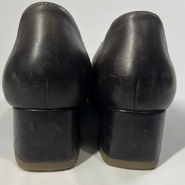 Dansko Preston Heeled Loafers Stone Nubuck‎ & Black Leather Comfort EU 37 US 7 - Image 9