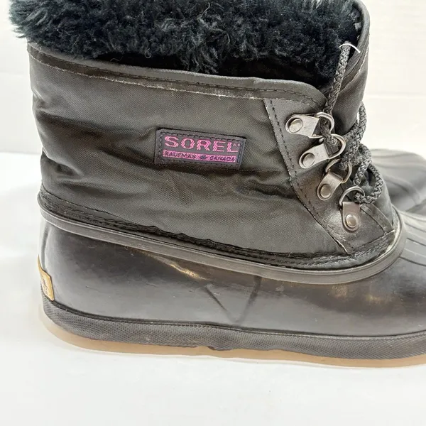Vintage Sorel Kaufman Duck Boots Womens 10 Winter Rain Snow Ankle Lace Up - Image 3