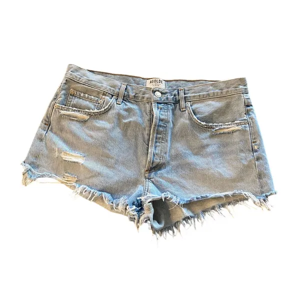 Agolde Cutoff Bitter Button Fly‎ Jean Shorts Sz 31 - Image 4