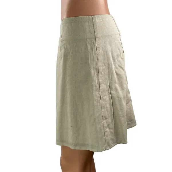 NEW Princess Polly Women's Beige Linen Blend Mini Straight Pencil Skirt Size 8 - Image 2