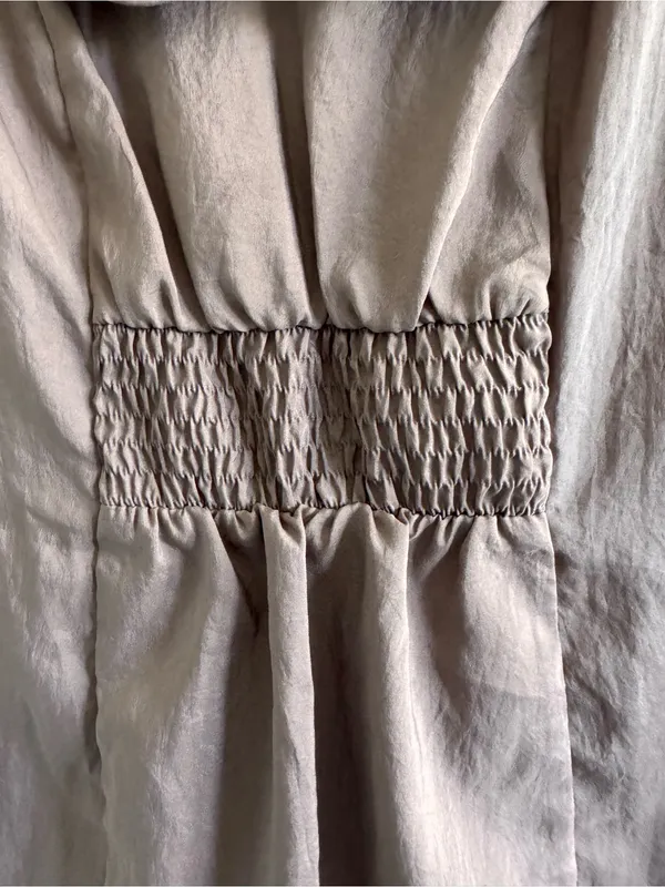 Maeve‎ Peter Pan Collar Taupe Shift Dress Size 4 Anthropologie - Image 6
