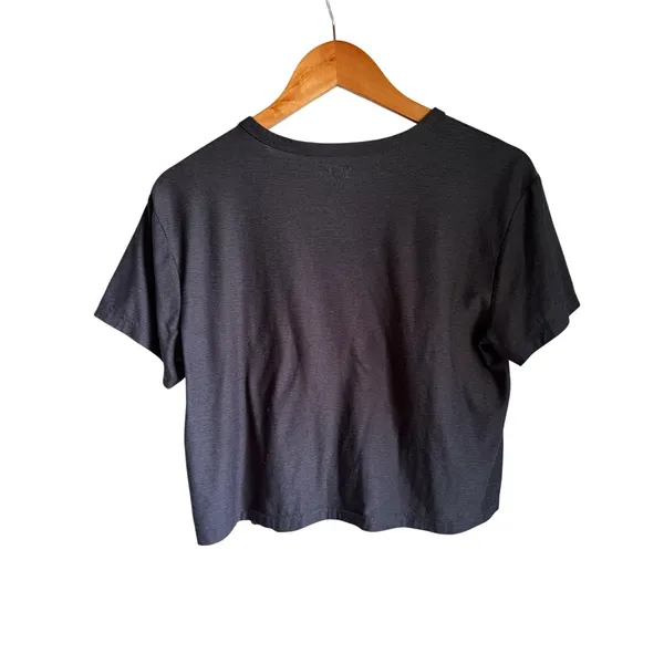 Old Navy Active CloudMotion Go-Dry Crop Tee Small Performance Charcoal Grey - Image 2