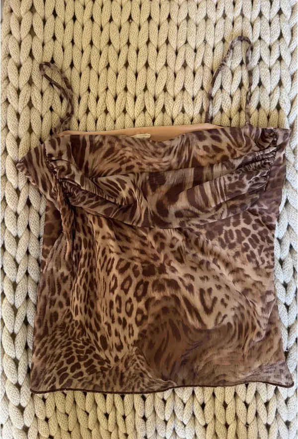 See You Monday Animal Print Tank Top - Image 2