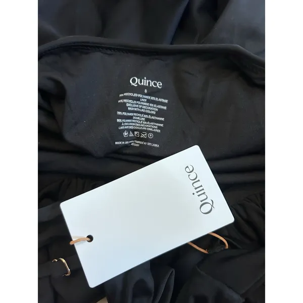 NWT Quince Italian Underwire One Piece Swimsuit Black Size Small - Image 3