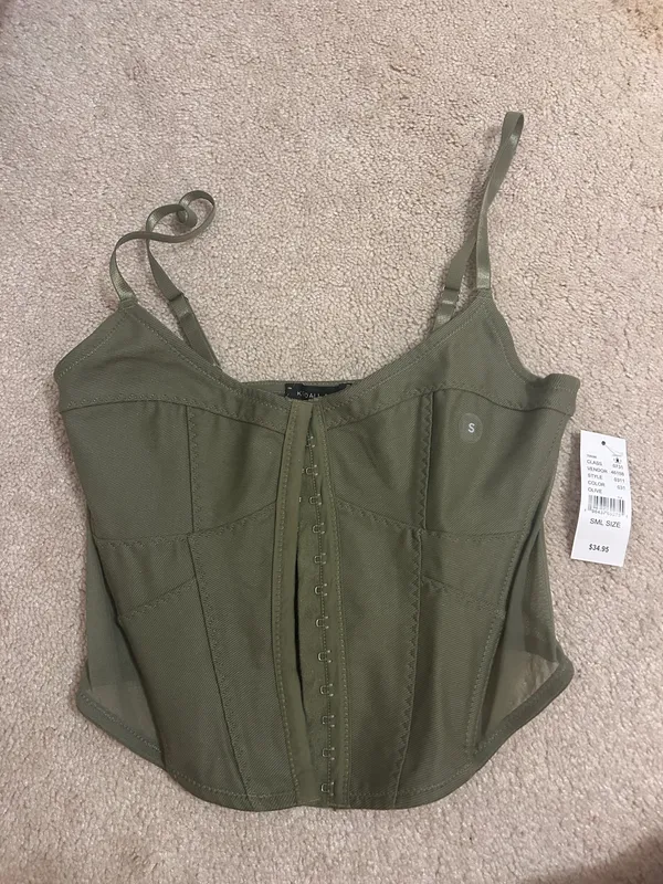 Green PacSun Corset Top - Image 2