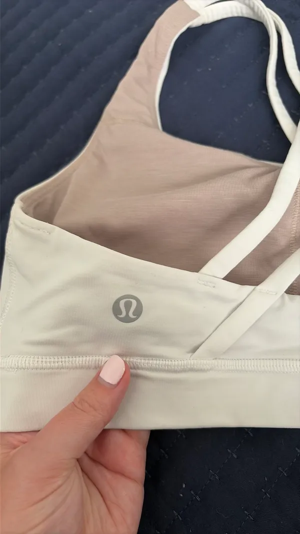 White Lululemon Energy Longline Bra - Image 4