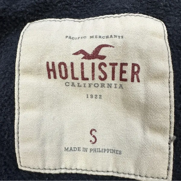 Hollister Women’s Pullover Sweatshirt 7/8 Sleeve Boat Neck in Navy S - Image 7