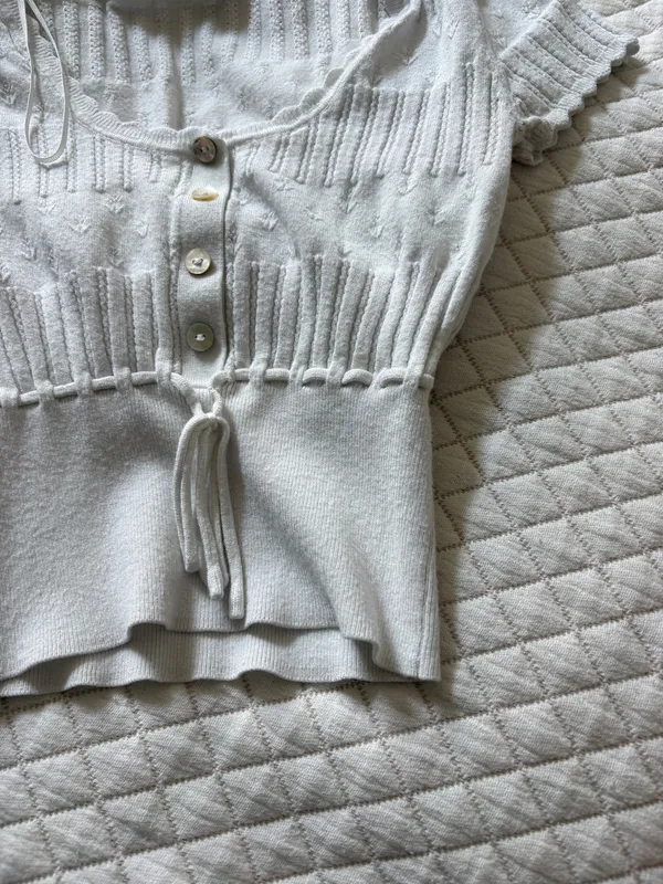 ZARA Top Cropped White - Image 4