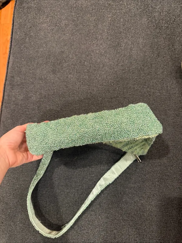Made in India Beaded Mint Green Shoulder Bag - Image 5