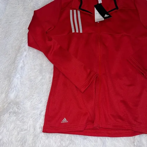 NWT Adidas Golf Full Zip Red size Women’s Large - Image 3
