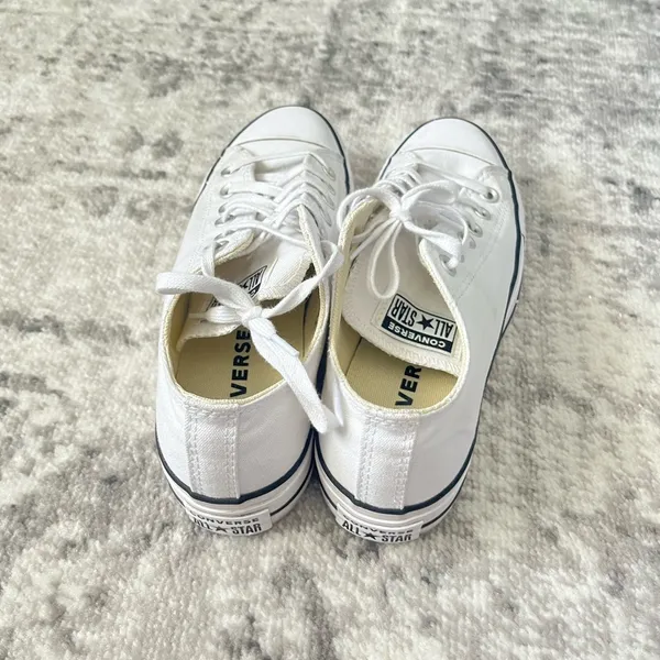 White Platform Converse Low Top - Image 4