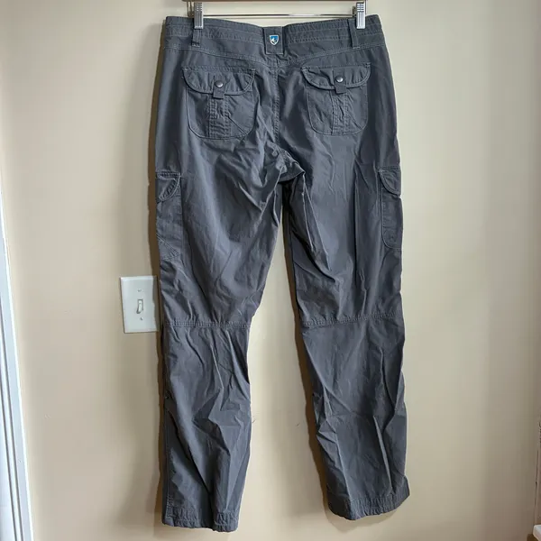 Kuhl gray heathered pants straight leg women's size 12 regular comfort nylon - Image 7