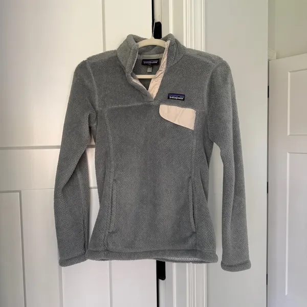 Patagonia t snap gray ivory‎ pocket pullover fleece - Image 2