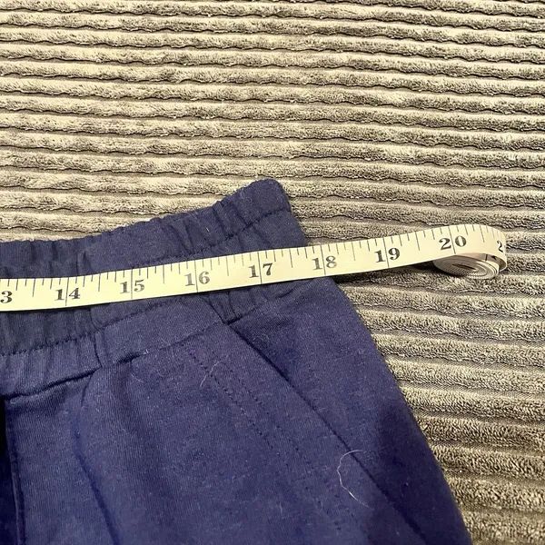 Life Is Good Women's Blue Pajama Sleep Shorts pockets drawstring waist See Pics - Image 3