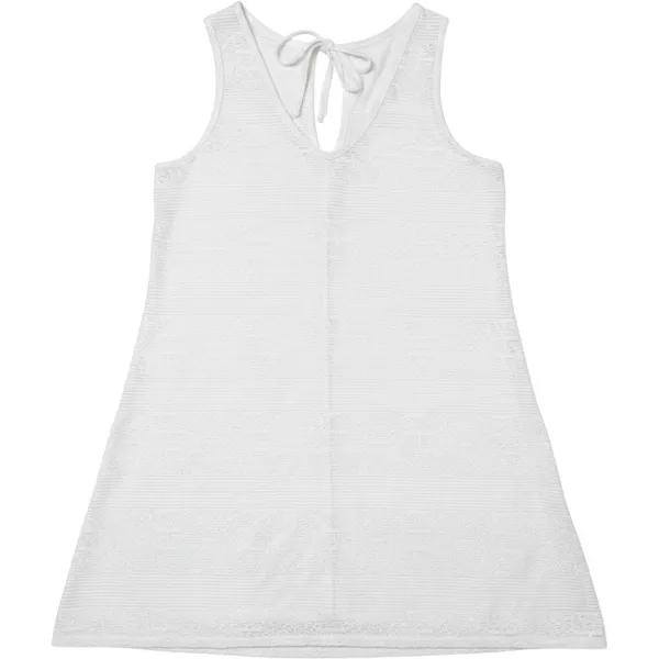 Portocruz White Lace Stripe V-Neck Swim Cover Up Dress Keyhole Back Small‎ - Image 4