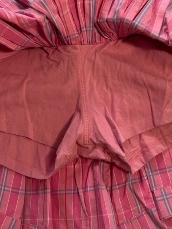 Maeve X-Large Skirt Anthropologie Basque Waist Flirty Mini Pink Combo plaid NWT - Image 11
