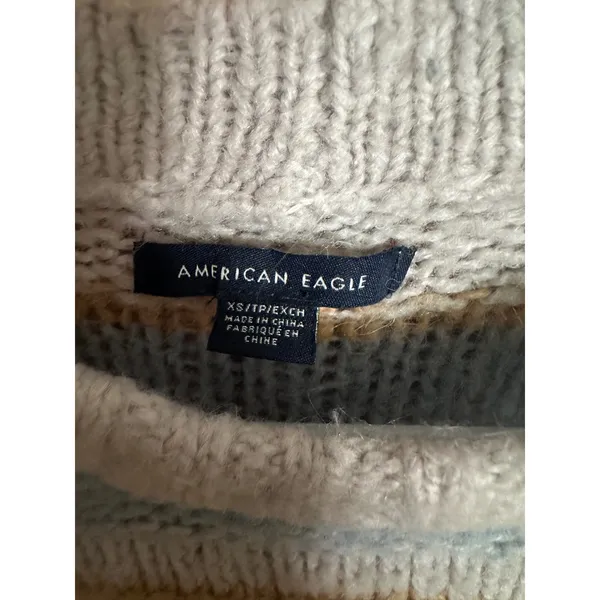 American Eagle Outfitters XS Striped Wool Blend Crewneck Sweater Multicolor - Image 5