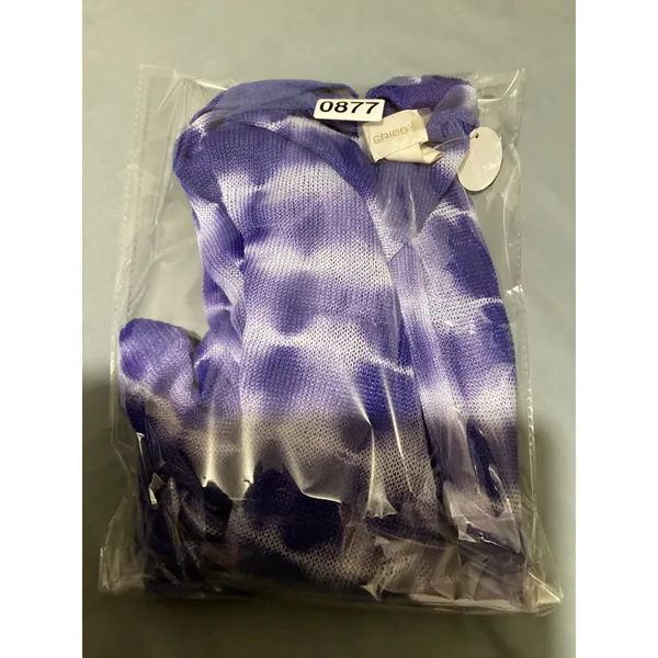 Chico's Purple Tie Dye 100% Linen Open Front Cardigan Sweater Size 1 M - Image 9