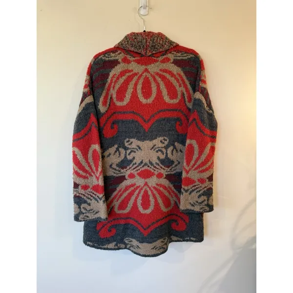 Free People Winters Day Bliss Boucle Blanket Sweater Cardigan Women S Oversized - Image 2