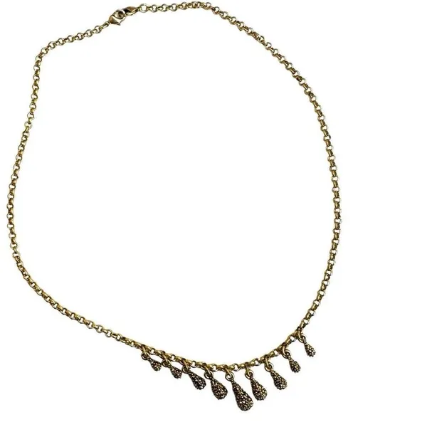 Gold tone multiple teardrop necklace Gold - Image 7