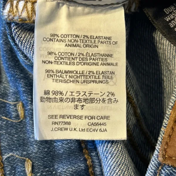Madewell 9‎ High Rise Skinny Crop Jeans Size 23 Raw Hem Blue Denim - Image 3