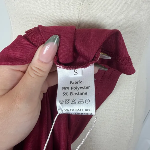 GLNEGE burgundy backless maxi prom dress - Image 7