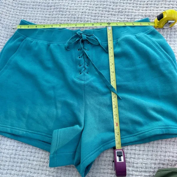 Victoria's Secret NEW XL GREEN Teal Lace-Up Women's Shorts - Image 7