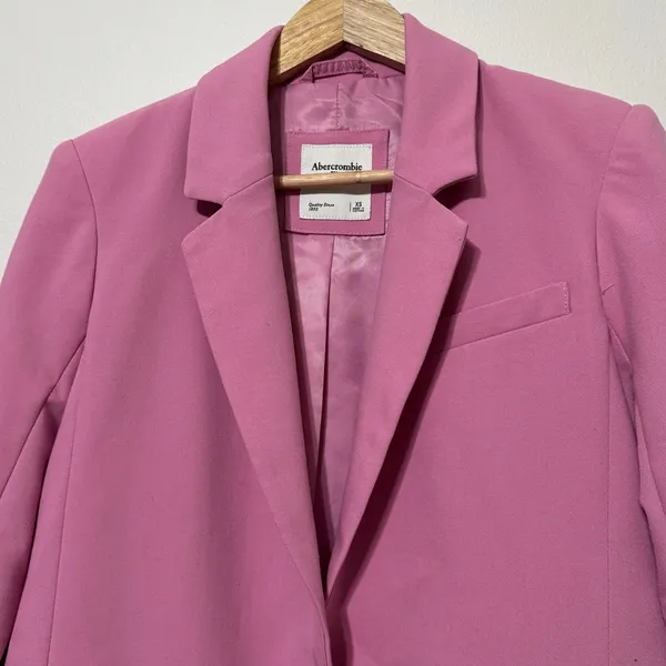 Abercrombie & Fitch Bubblegum Pink Suit Blazer Size XS - Image 4