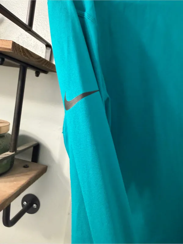 Nike Pro Half-Zip Pullover in Bright Teal - Image 3