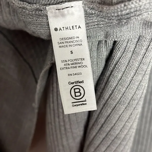 Athleta solstice gray merino wool wrap cardigan - Image 5