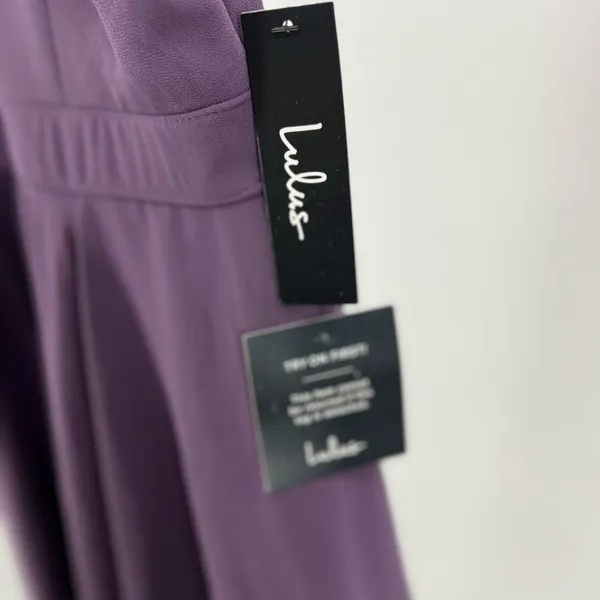 Lulu’s plum short formal dress NWT small halter layers flowy dance wedding party - Image 7