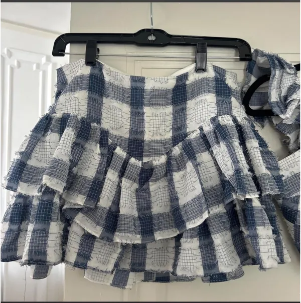 Day + Moon blue and white gingham set - Image 3