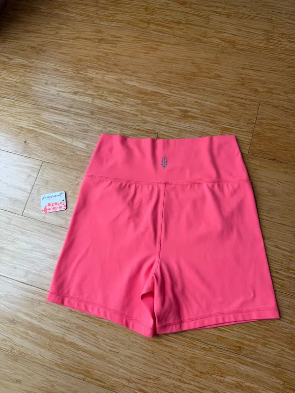 Free People FP Movement Never Better 5” Bike Shorts Neon Coral Medium - Image 6