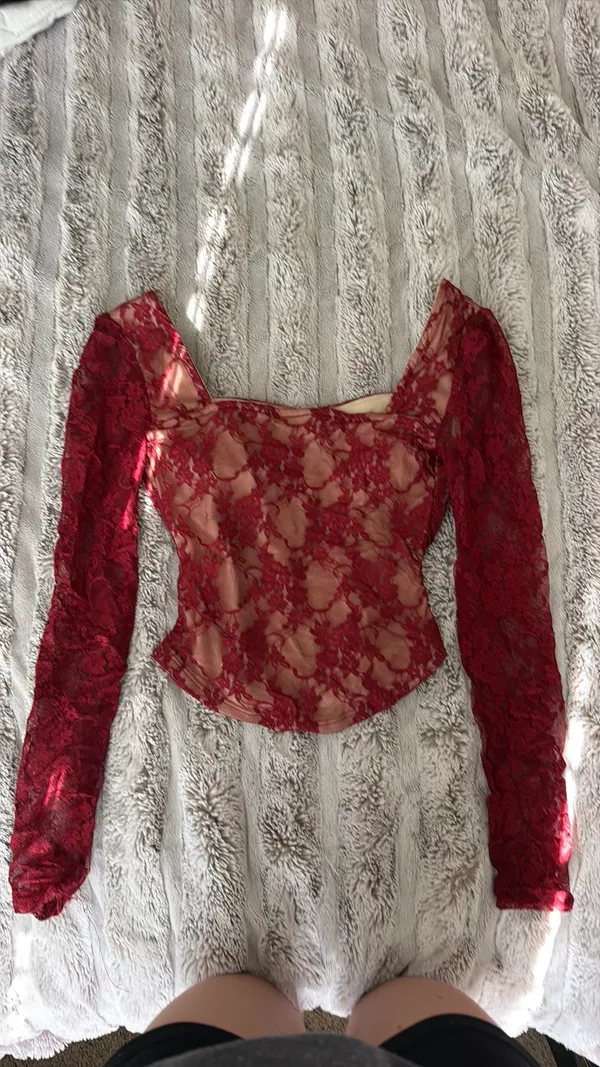 Rue 21 Red Lace Top - Image 2