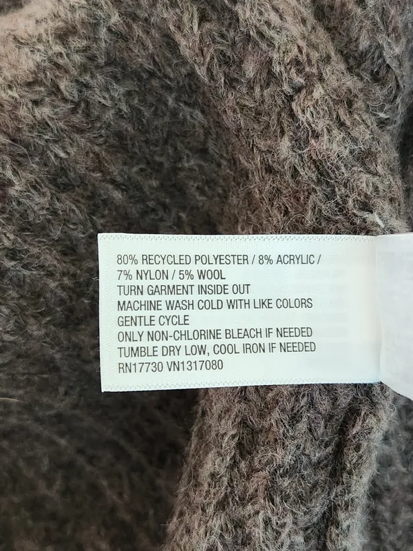 Universal Threads Brown Fuzzy Open Front Cardigan Size Large NWT - Image 8