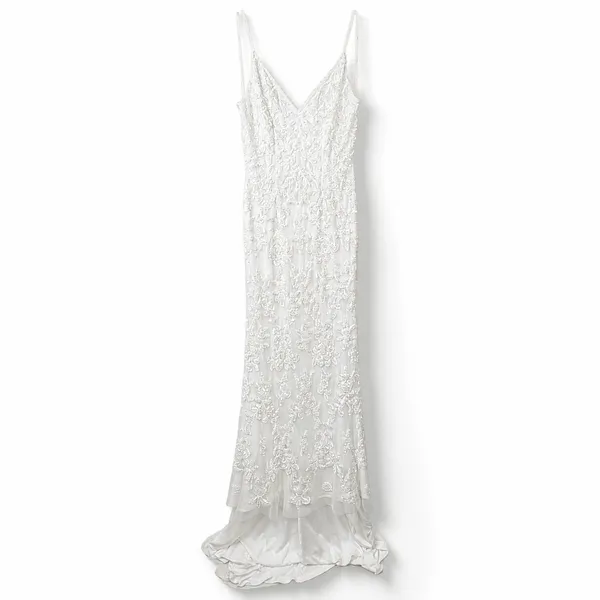 NEW Lulus Luxe Bridal Everlasting Passion Sequin Breaded Backless Wedding Dress - Image 6