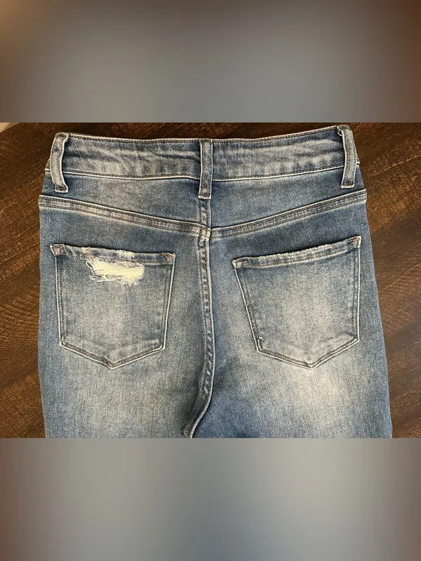 Vervet High Rise Straight Medium Wash Distressed Jeans Women’s Size 24 - Image 10