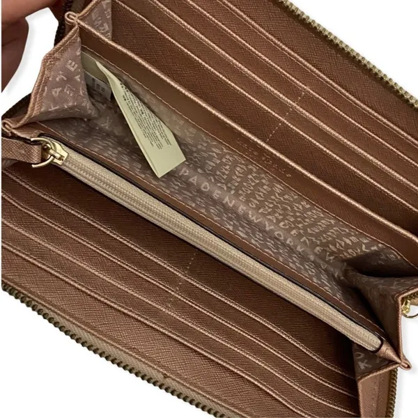 Kate Spade Leather Rose Gold Accordion Wallet - Image 6