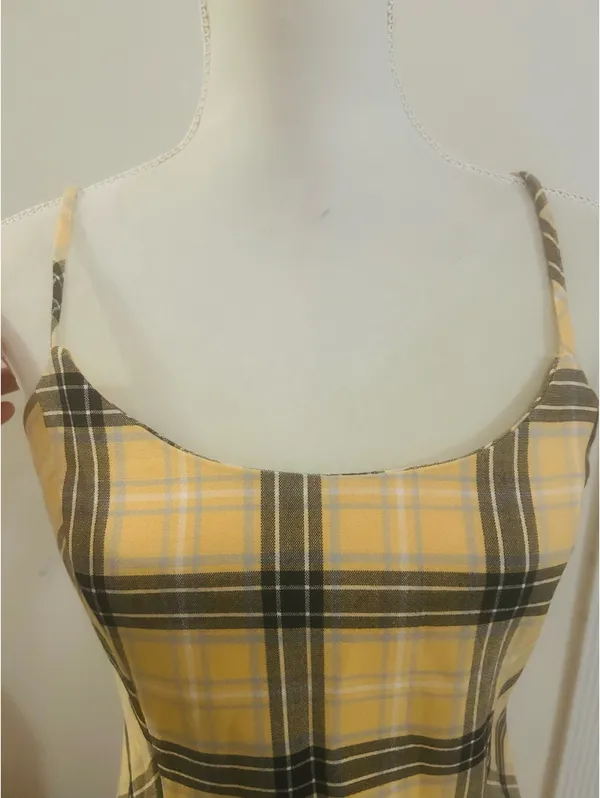 Forever 21 yellow Plaid mini Dress Clueless Cher - Image 4