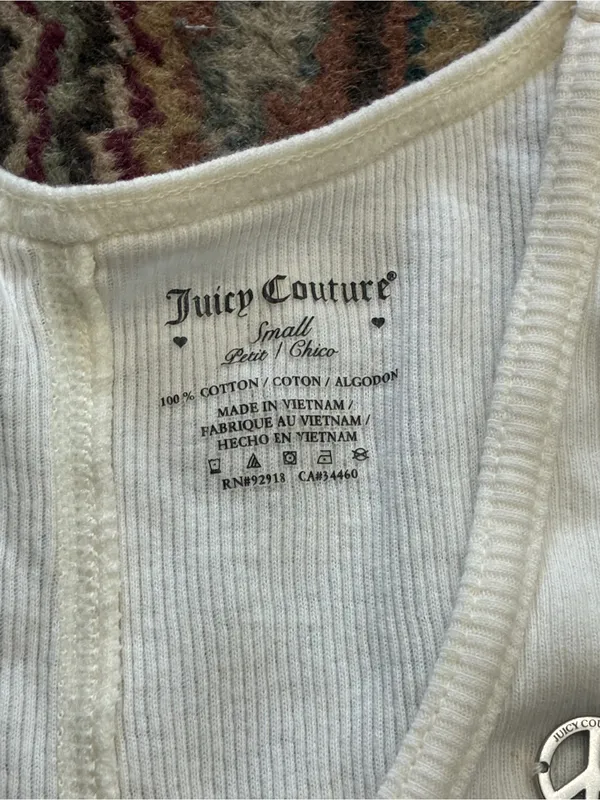 Juicy Couture Pam & Gela Peace Yoga Sleeveless Tank Top Women's Petite Small - Image 5