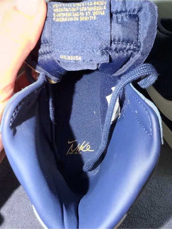 Nike Blazer Mid 77 Vintage Navy Blue White Yellow Script Sneakers W9 M7.5 - Image 8
