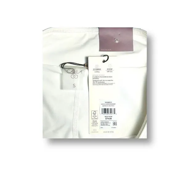 Calia S Green Cream Golf‎ Skort Mesh Double Layer Pocket Stretch Activewear NWT - Image 7