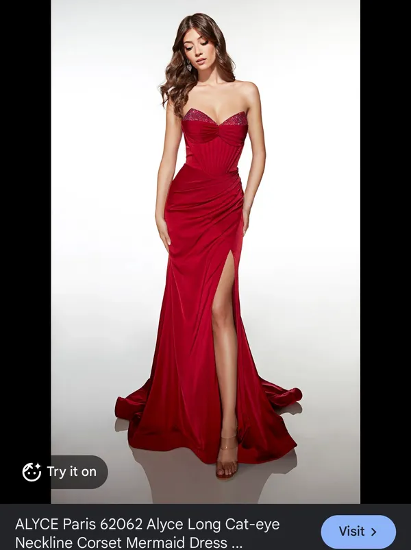 Alyce Paris 62062 style Red Prom dress - Image 6